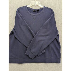 Joe Boxer Sweatshirt Mens Big 1X Big & Tall Blue Fleece Crew Neck Pullover